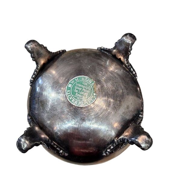 WM Rogers Silver plated water pitcher with ice guard Footed Stand Vintage - Picture 6 of 8